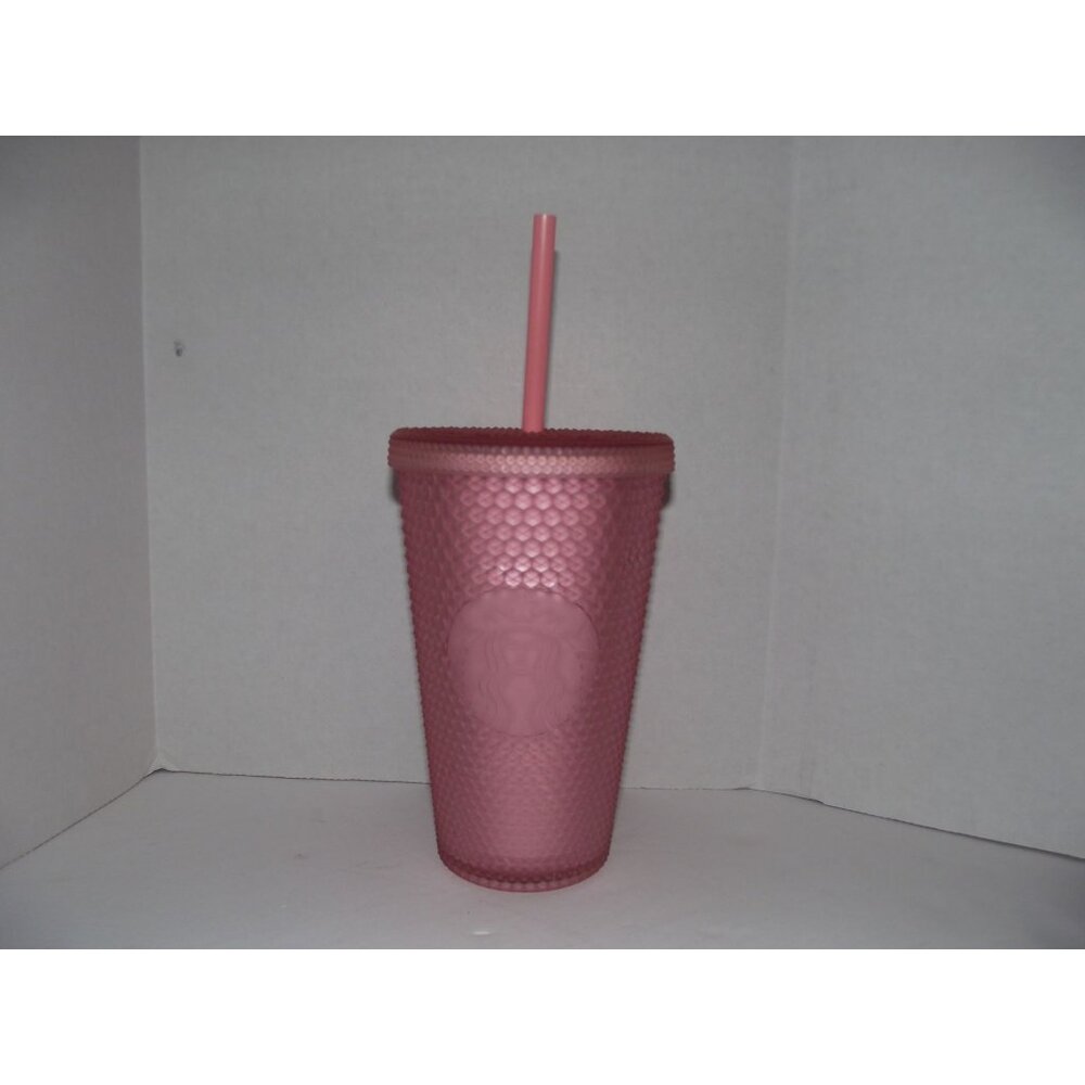 Starbucks Pink Studded Tumbler With Straw 16 Oz Cold Cup